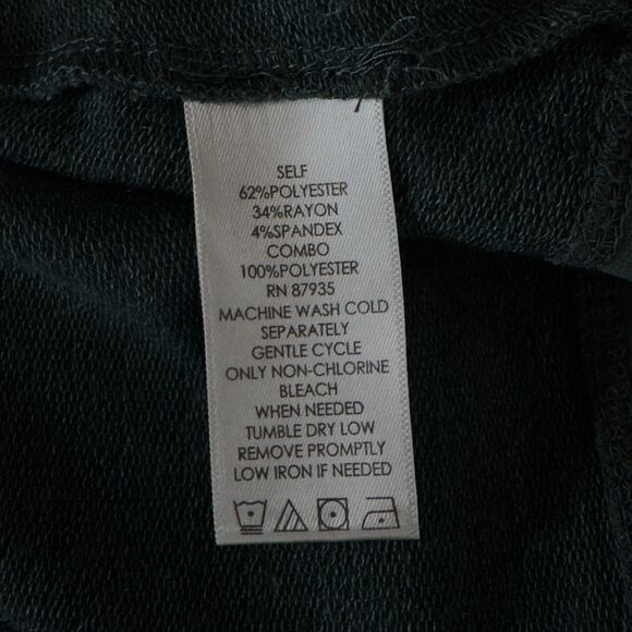 LOGO Lounge Lori Goldstein French Terry Tunic Top Green Women's Size Large - Picture 4 of 7